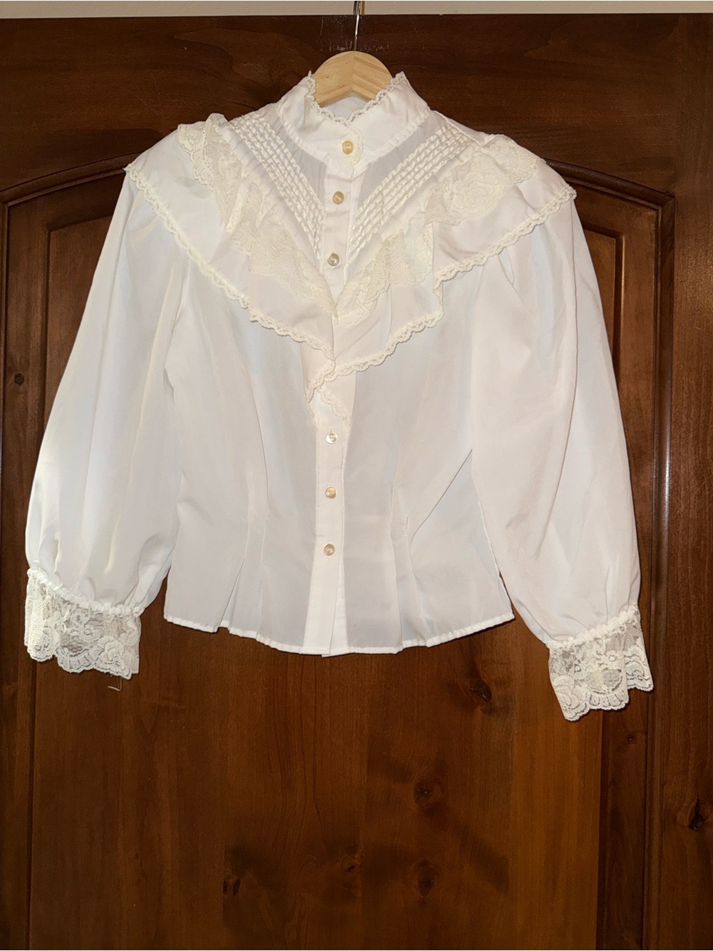 Vintage Ardmore Prairie Victorian Lace Blouse – Size Small